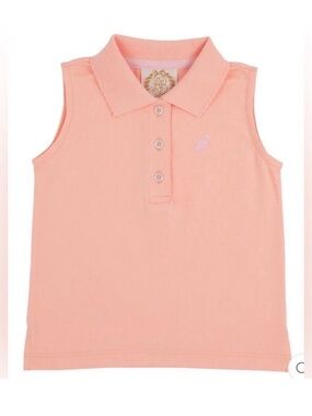 THE BEAUFORT BONNET COMPANY SLEEVELESS ANNA PRICE POLO POMPANO PEACH Girl 5